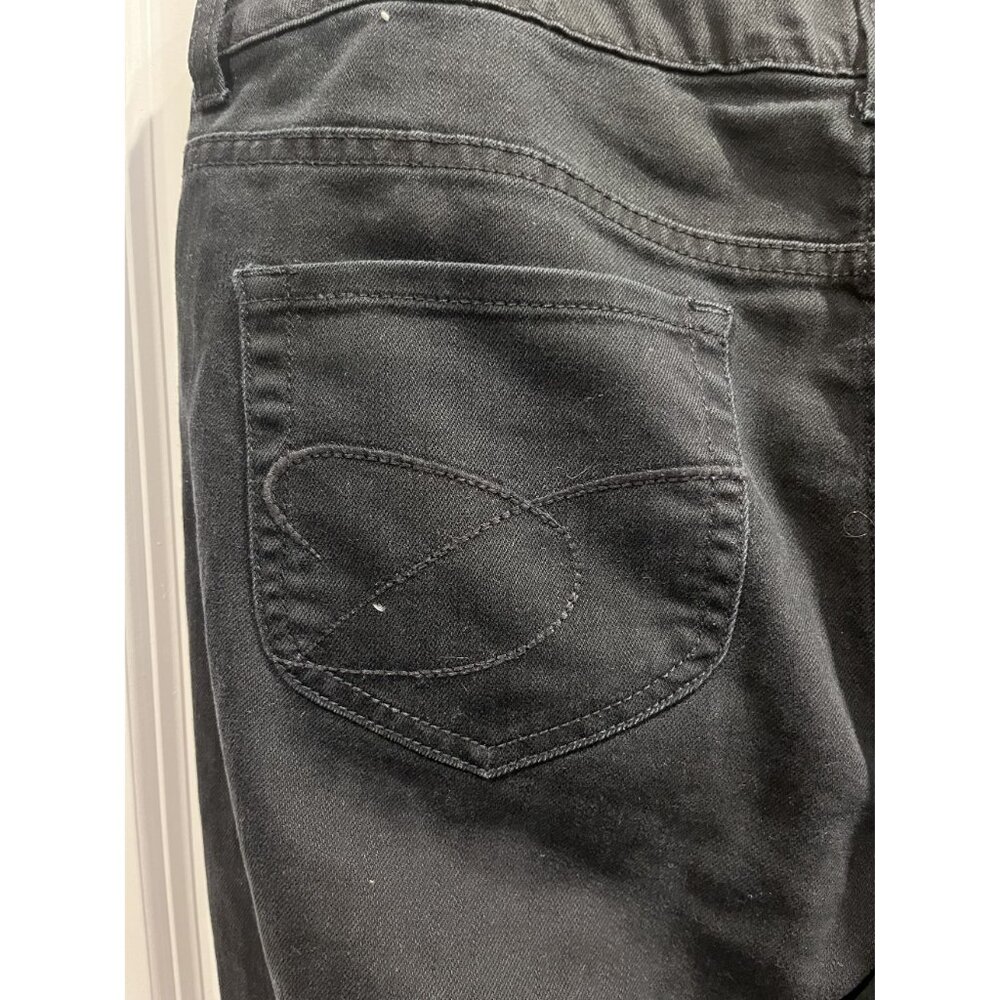 Chico's Platinum Denim vanity size 10 Black straight leg - Picture 4 of 10